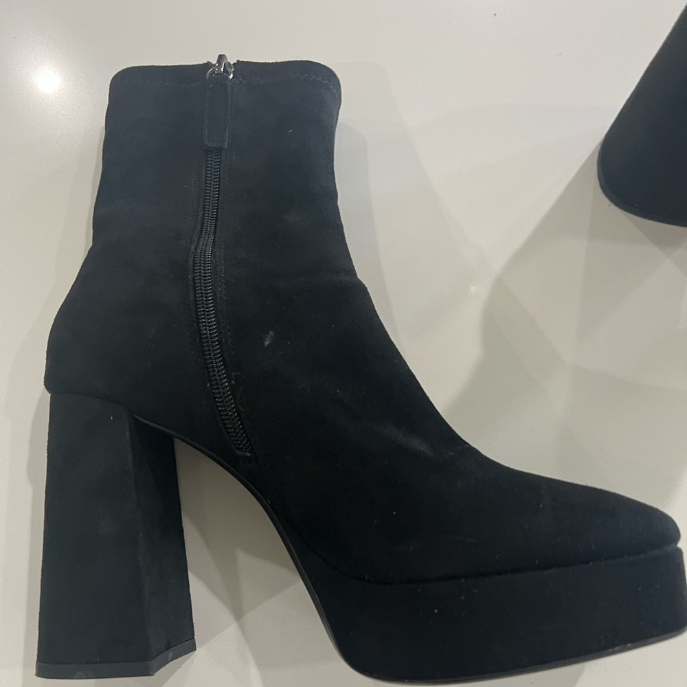 Zara Platform Heeled Ankle Boots